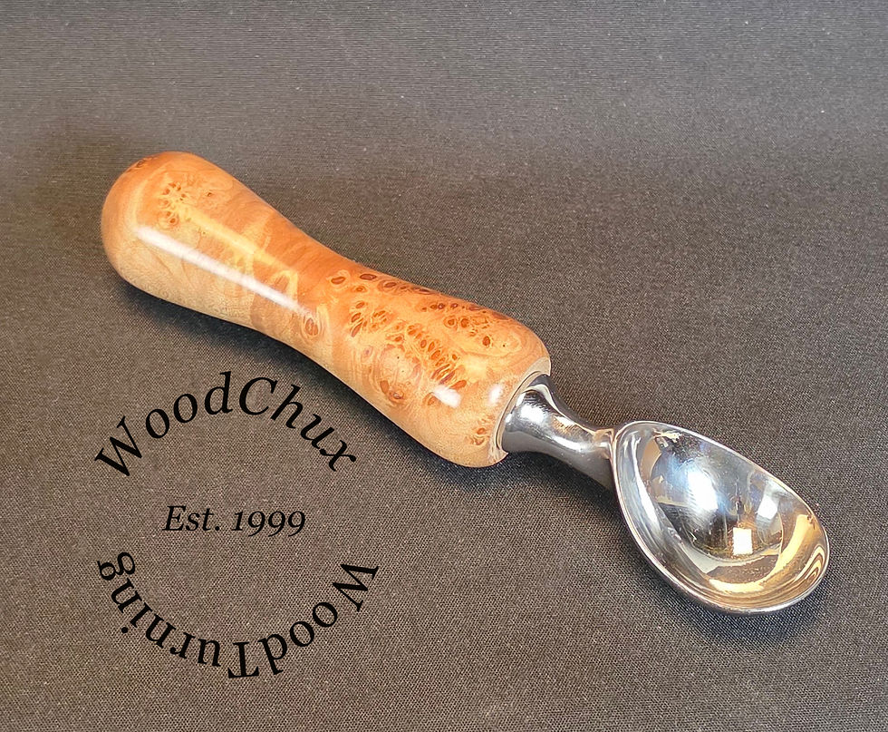 Thumbnail: copy of Handmade Maple Burl Wood Ice Cream Scoop 255