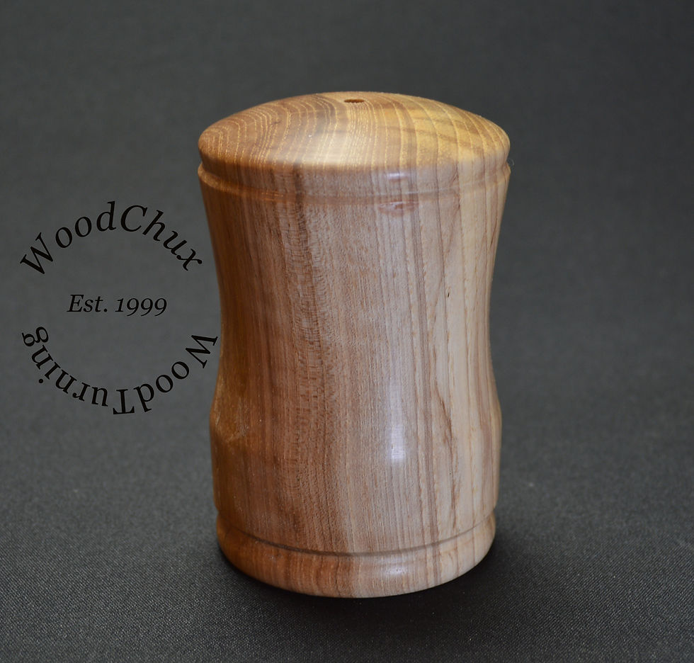 Thumbnail: Salt Shaker For Pepper Mill Elm Wood Wooden Handmade 936
