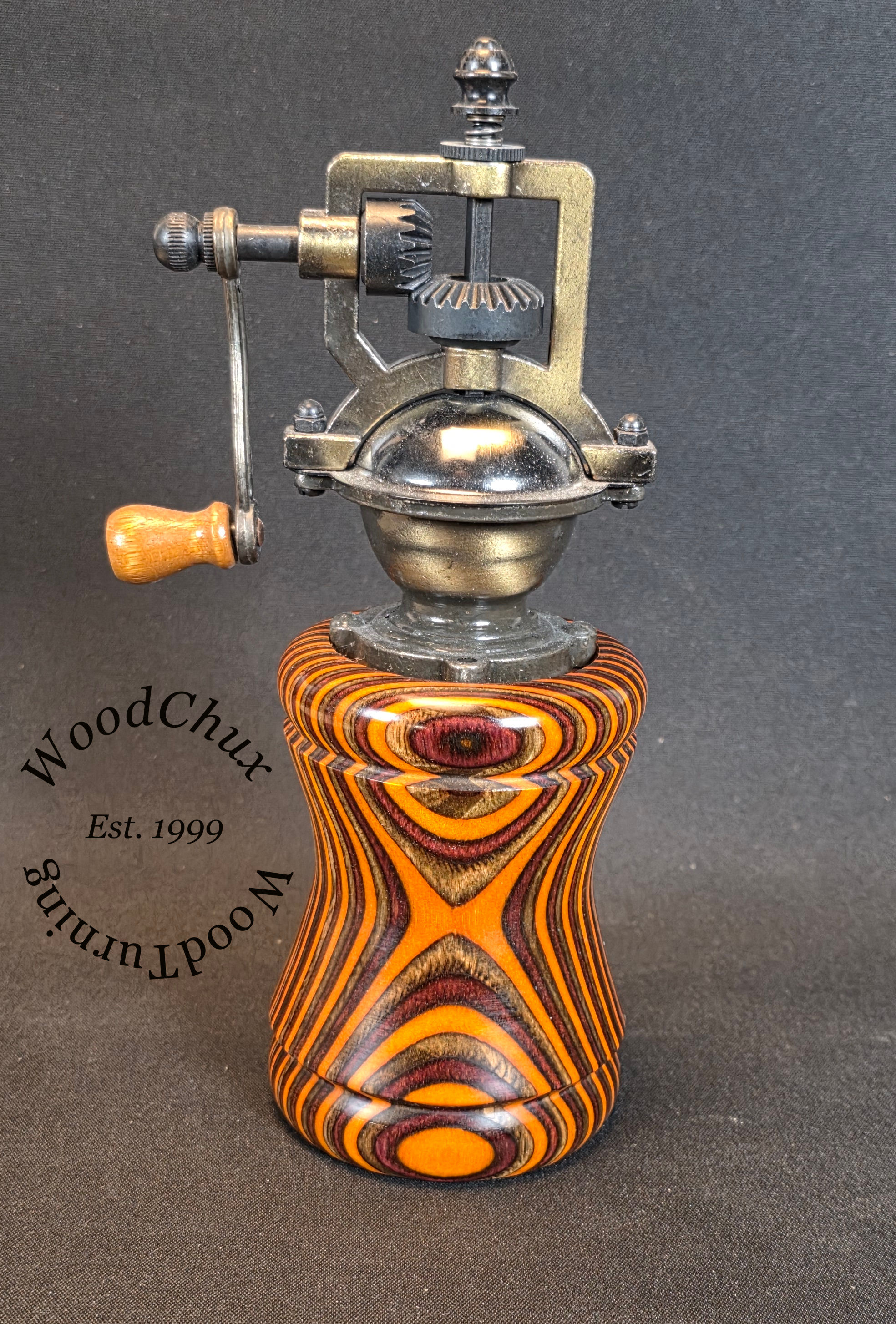 Pepper Mill Grinder Peppermill Spectraply Wood Handmade 992