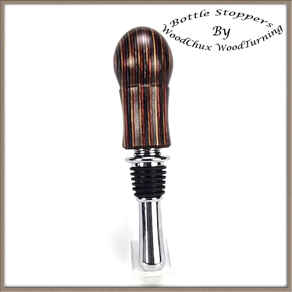 Thumbnail: Handmade Wine Bottle Stopper Color Wood Heavy Stainless 337