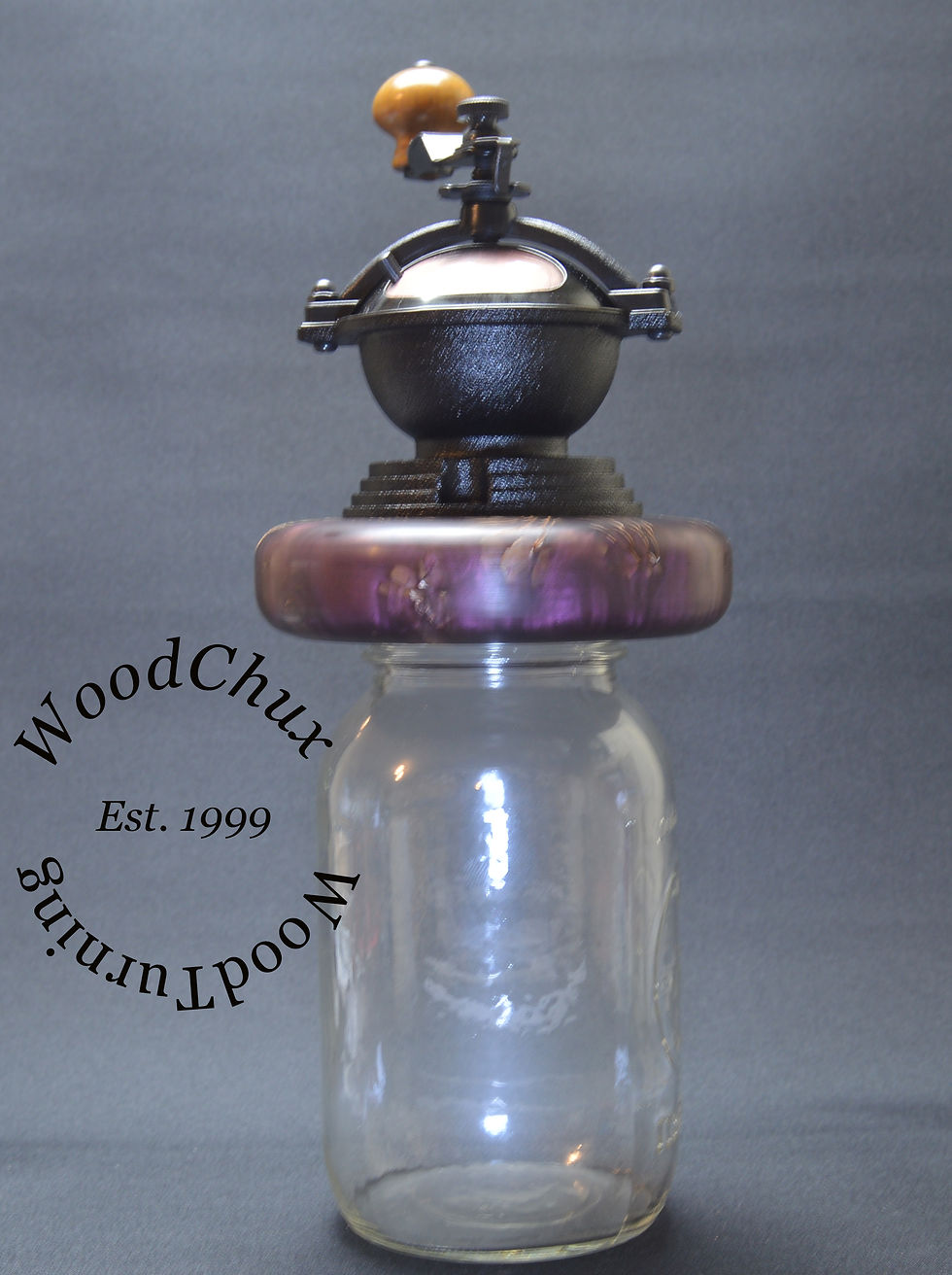 Thumbnail: Handmade Crank Pine Cones and Resin Coffee Grinder Mill 345