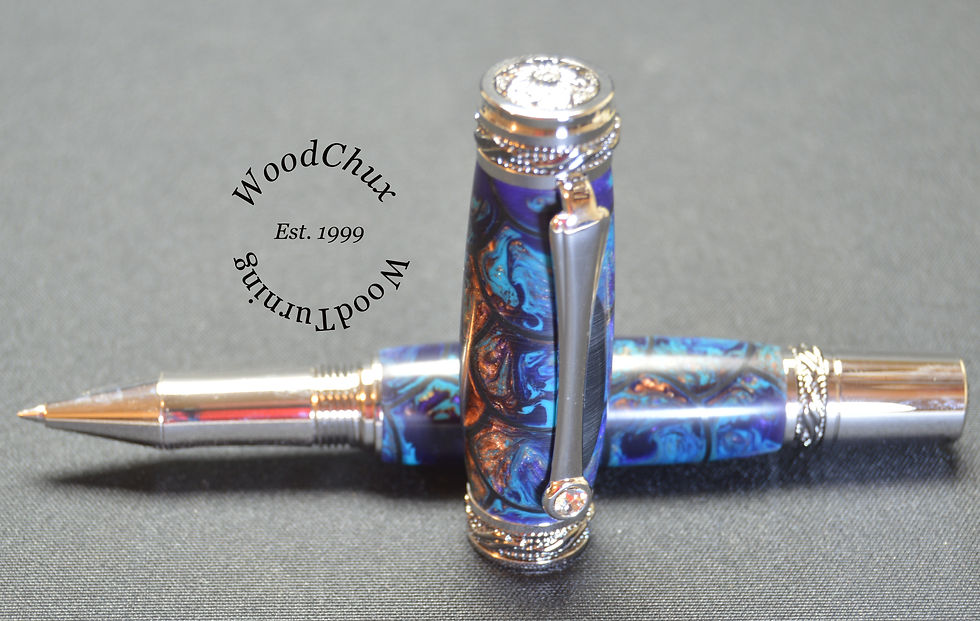 Thumbnail: Handmade Black  Arch Ladder & Resin Rollerball Or Fountain Pen ART 1584