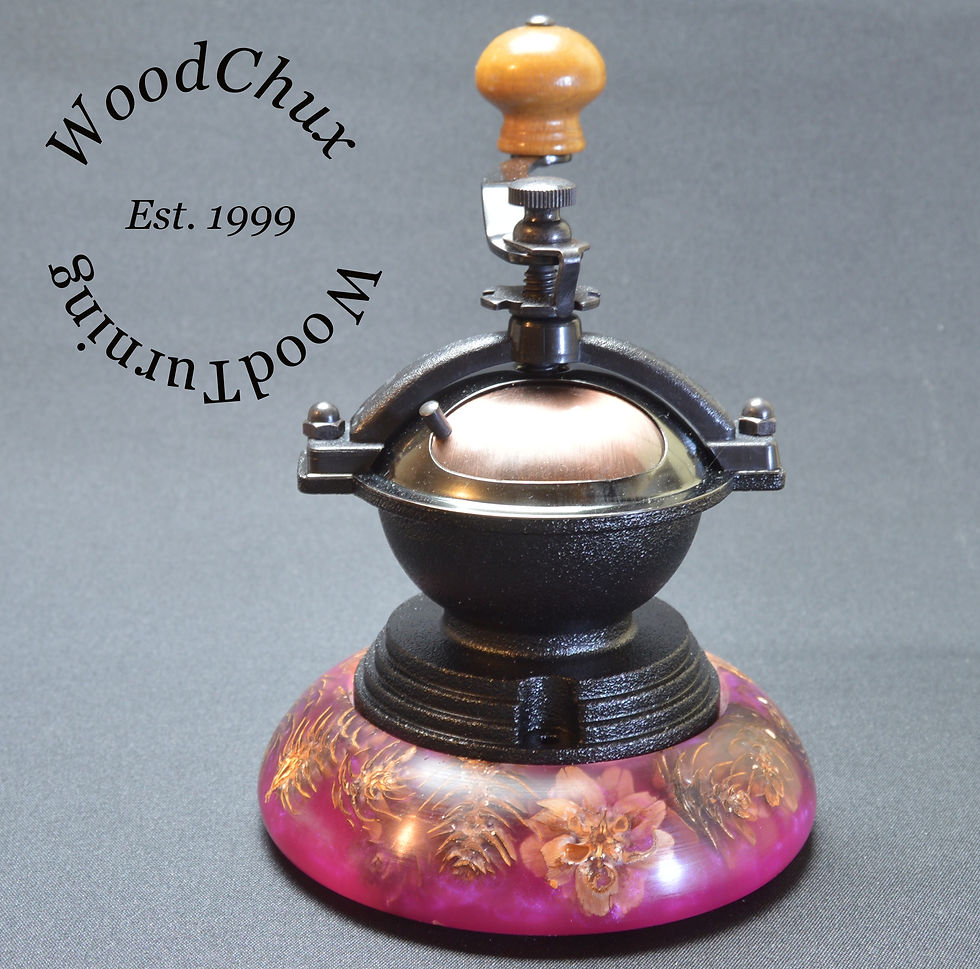 Thumbnail: Handmade Crank Pine Cones and Resin Coffee Grinder Mill 351