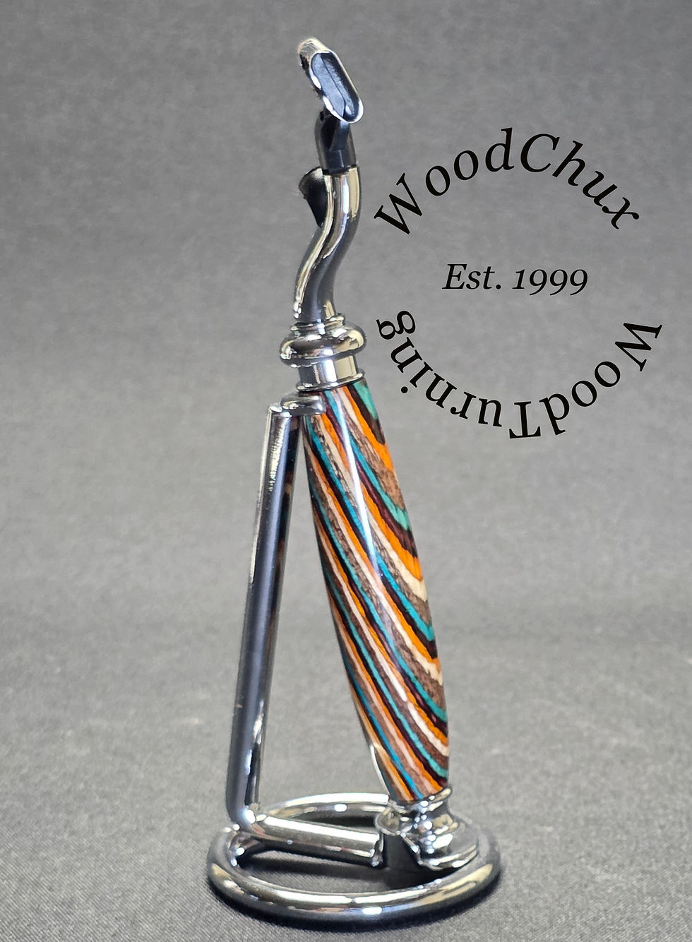 Thumbnail: Handmade Purple Spectraply Wood Shaving Safety Razor 1062