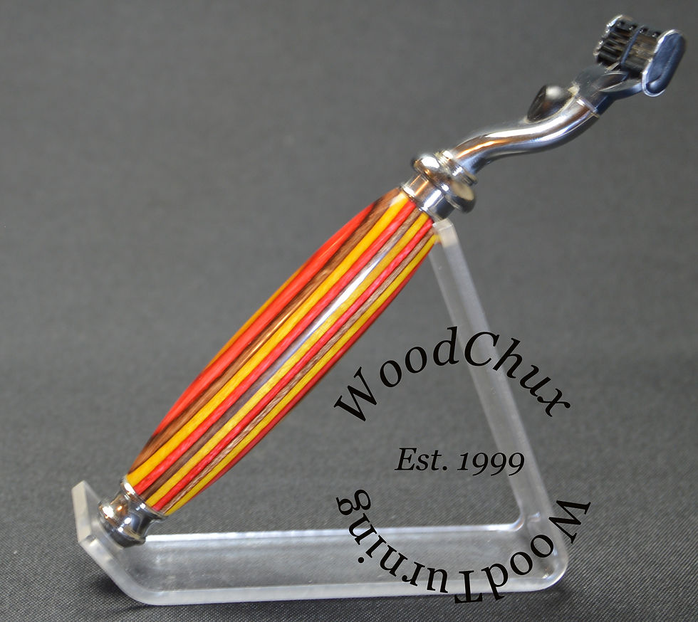 Thumbnail: Handmade Colorgrain Wood Shaving Safety Razor 1021