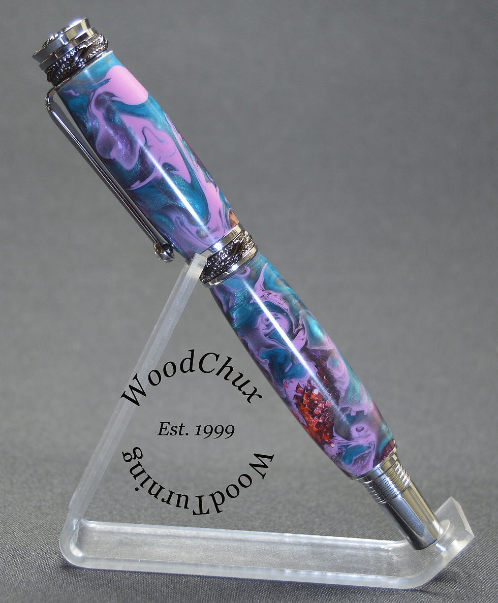 Thumbnail: HandMade Cattails Thistles Resin Writing Pen Ball Point Fountain Pen 1583