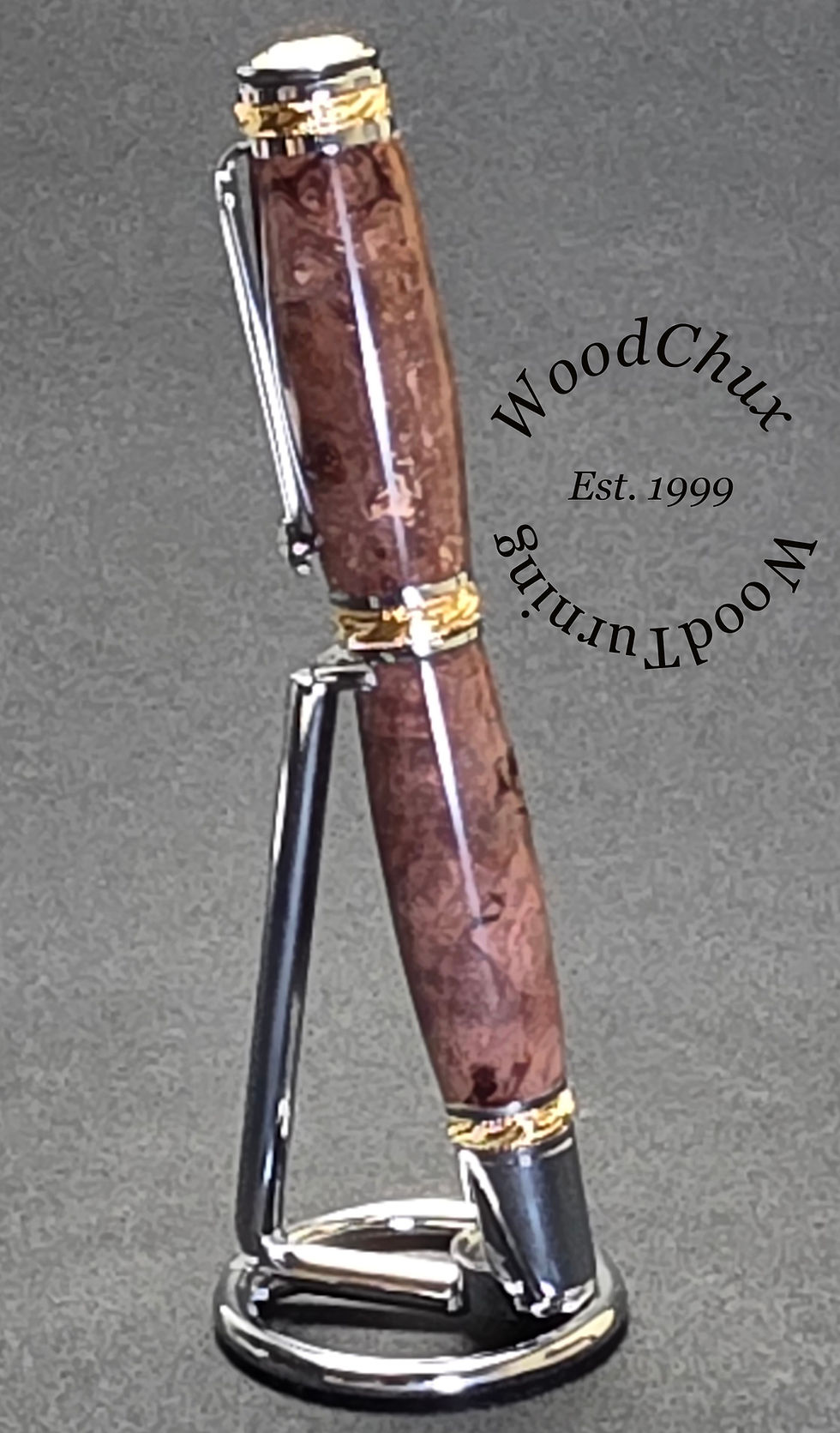 Thumbnail: HandMade Maple Burl Wood Writing Pen Ball Point Fountain 1607