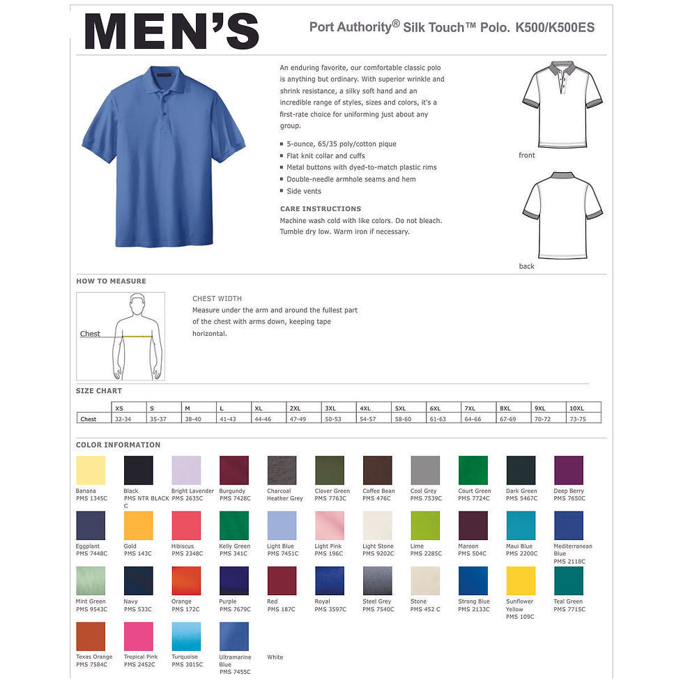 Thumbnail: CS -Silk Touch Polo L500 (Men/Women's)