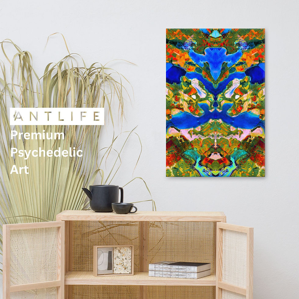Thumbnail: Psychedelic Art Canvas, Bright Colorful Abstract Designs, LSD Wall Decor							
