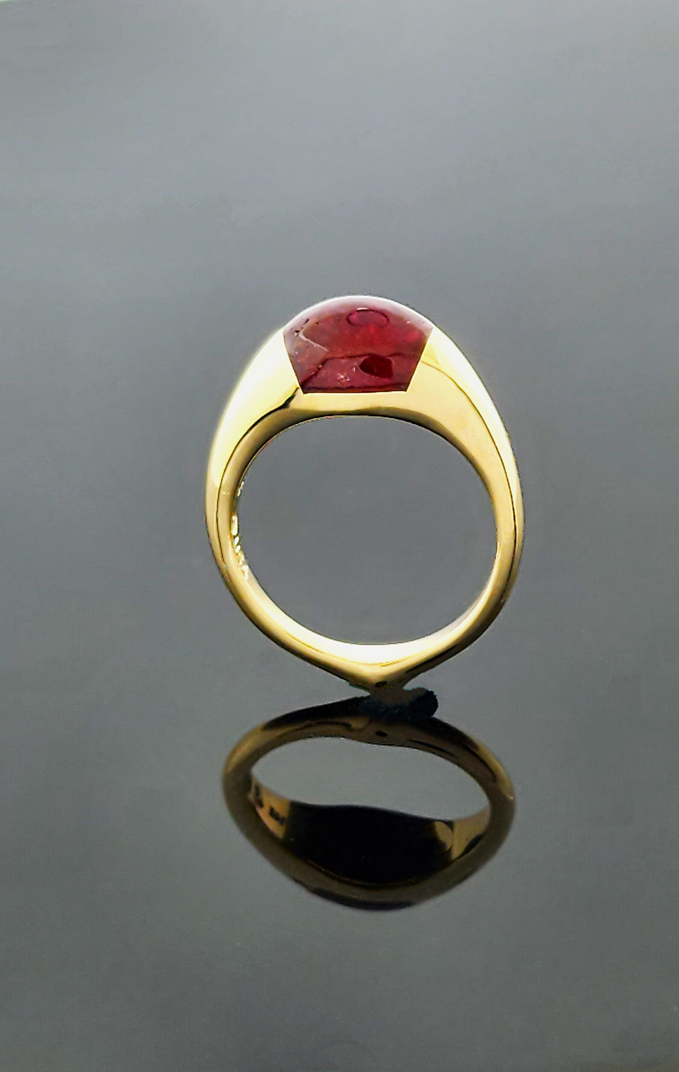 Drops Ring 14k Red tourmaline