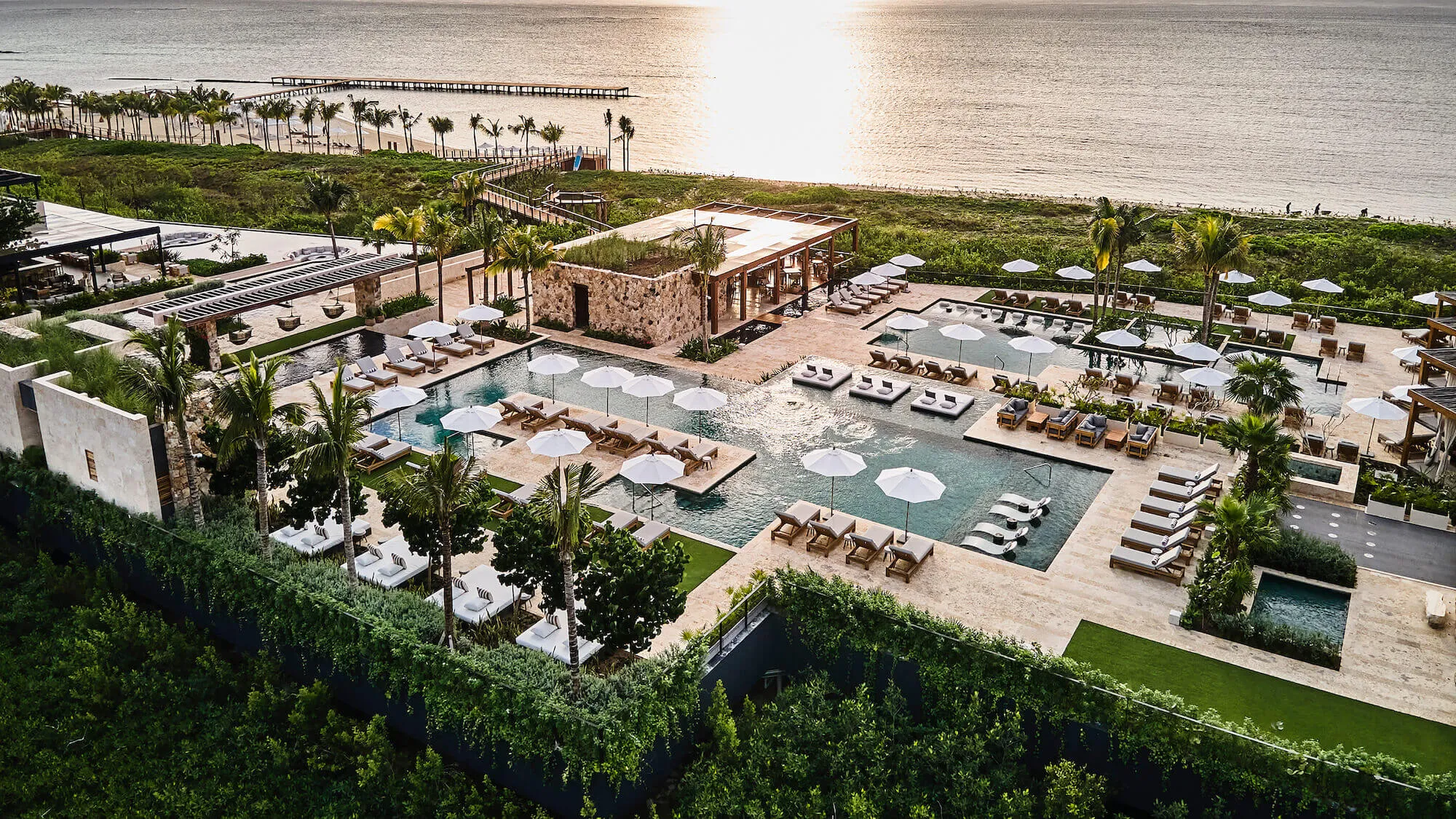 Panoramic Photo of pool areas
