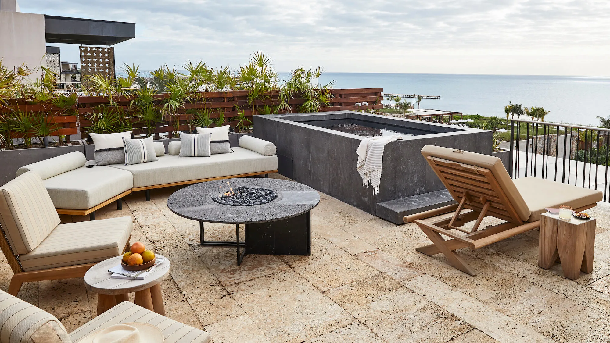 terrace with ocean view