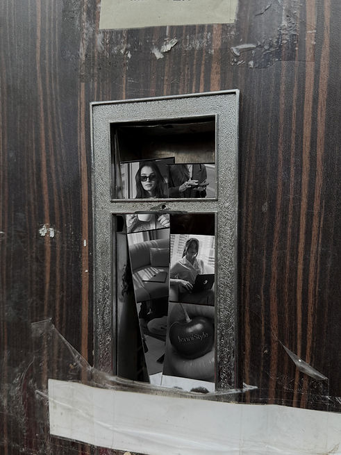 lenniStyle Marketing Co. logo image Polaroids in a photo booth of Siobhan, lenniStyle founder