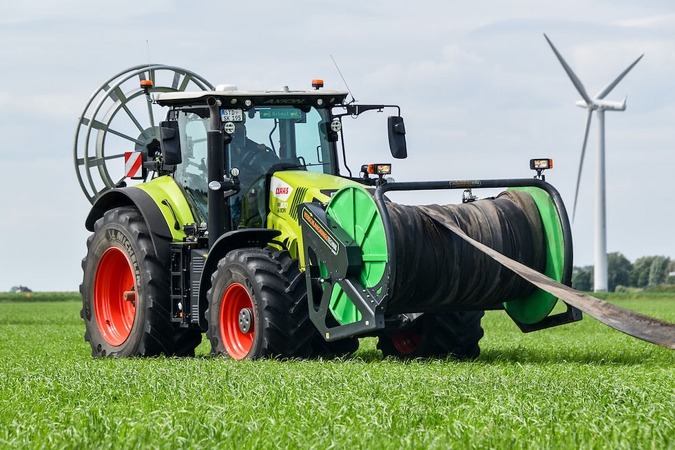 Gummischlauch auf der Schlauchhaspel von Verschlauchungstechnik