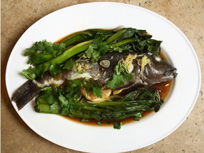 BLUE COD STEAMED CHINESE STYLE