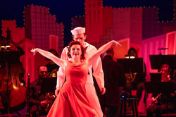 Ensemble in On The Town at Wright State University, Photo by Erin Pence