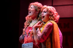 Rona/Olive's Mom in Spelling Bee at Wright State University, Photo by Erin Pence