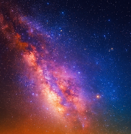 Ein bild von einem Sternenhimmel mit kräftig leuchtenden Farben