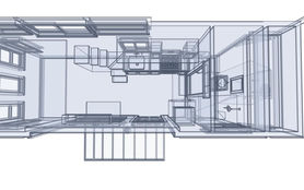 22' 3D model glass house