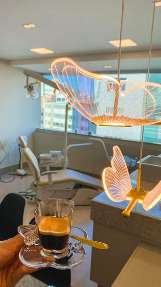 Lustre de borboletas, Consultório odontológico, Zelus Cuidados Odontológicos, Zelus Odontologia