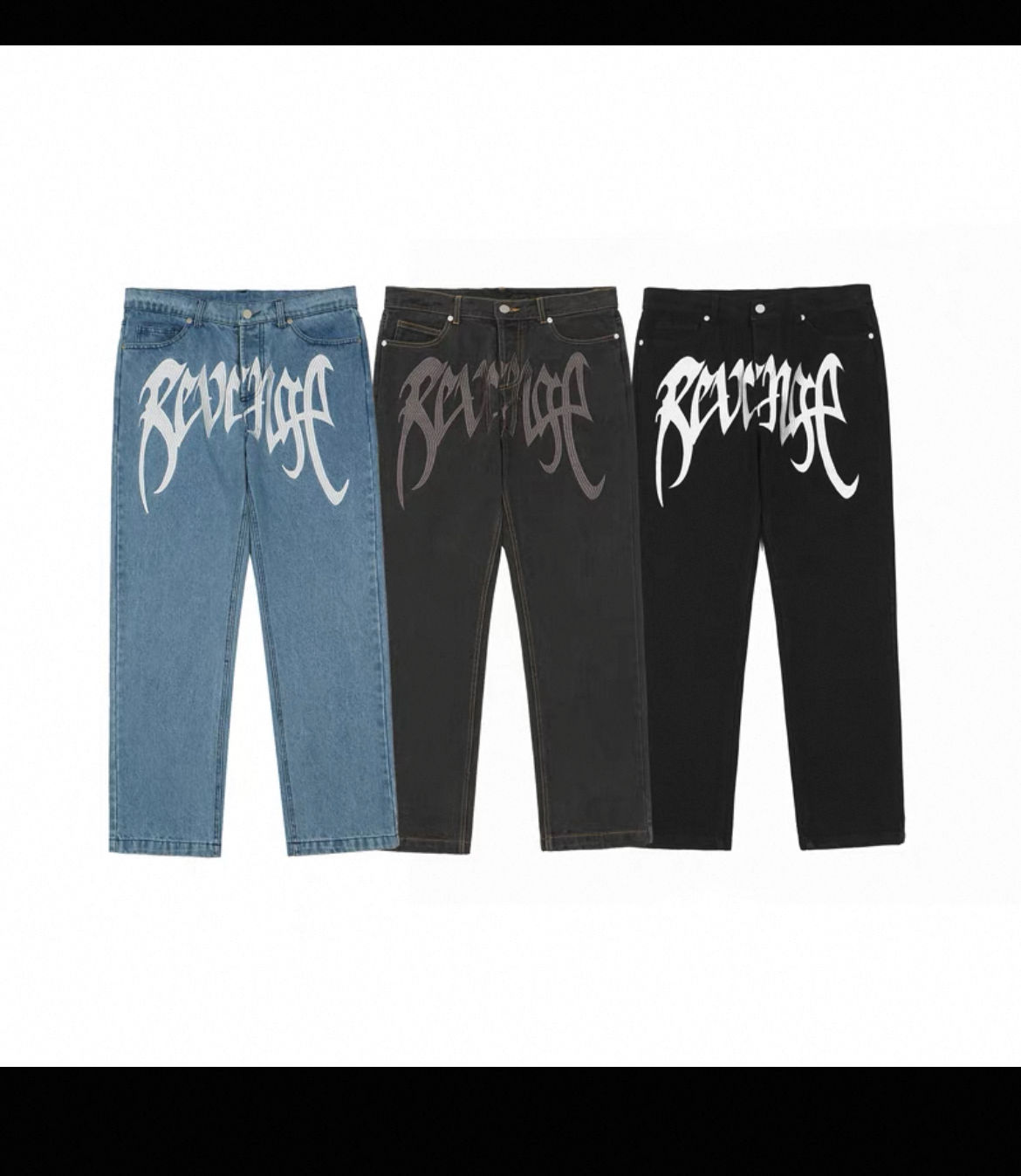 Revenge logo jeans 