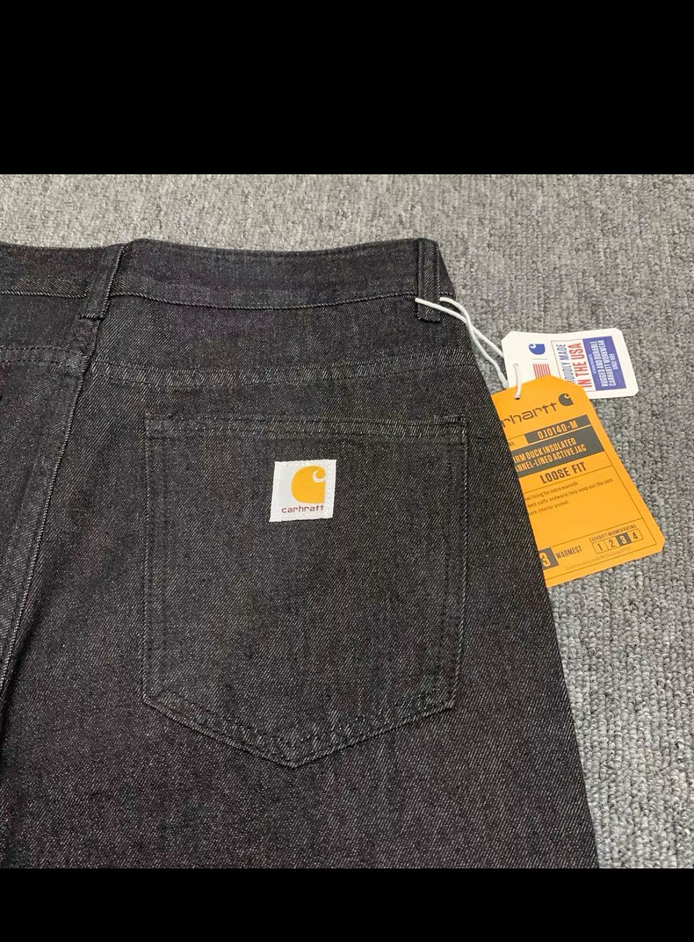 Thumbnail: Carhartt black basic jeans
