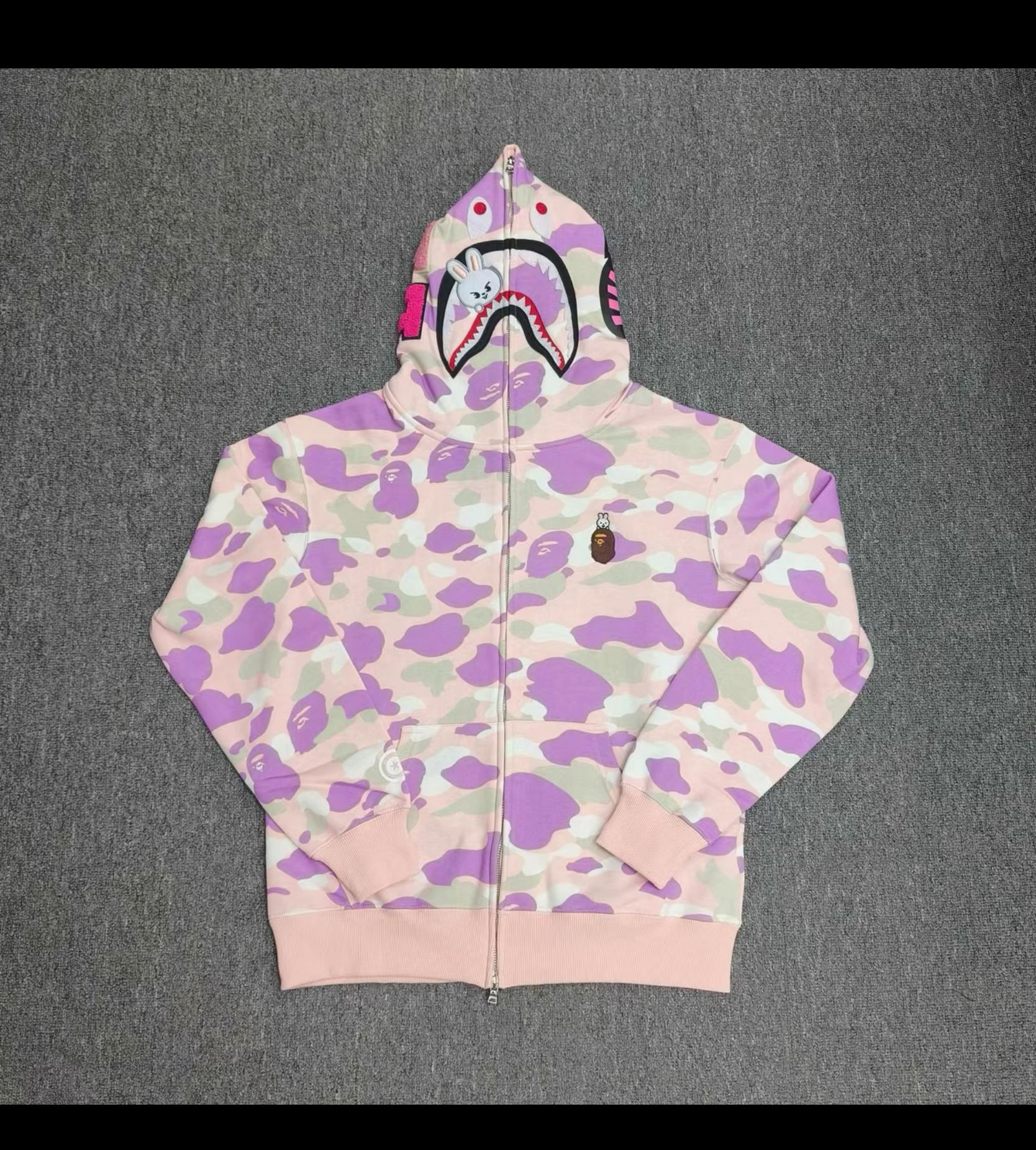 Bape x Stray kids zip up hoodie