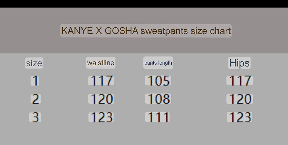 Thumbnail: KANYE X GOSHA vultures sweatpants