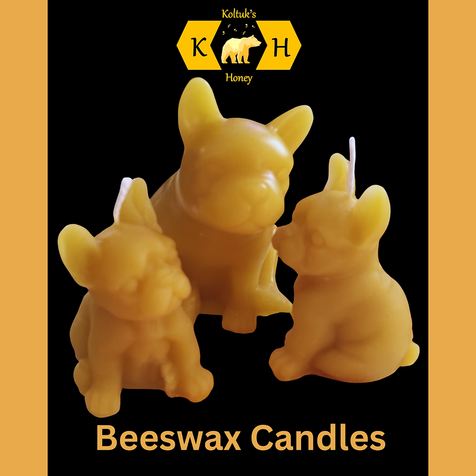 Thumbnail: Bulldog mama with puppies candles