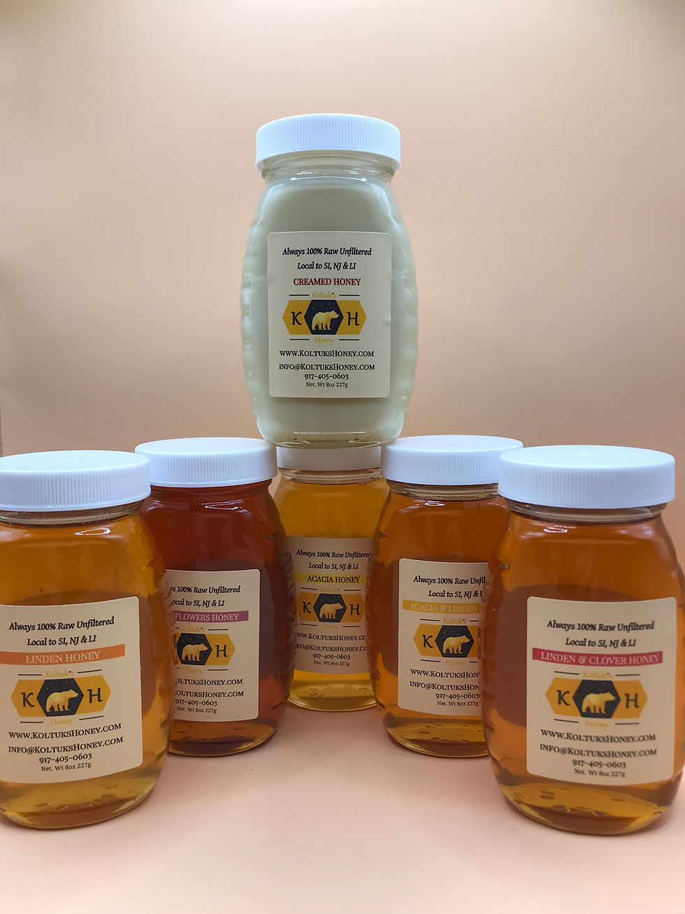 Thumbnail: Raw Unfiltered Honey - Package of six types 8oz