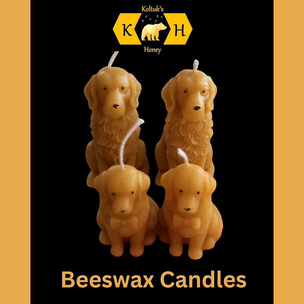 Thumbnail: Set of four - Golden Retriever Dogs - Mama, papa and 2 Puppies Candles
