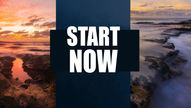 TITLE IMAGE with 3 landscape photo images. Test reads START NOW.