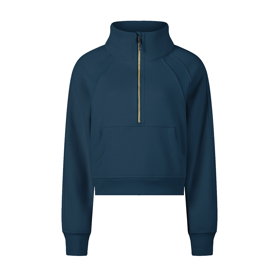 Thumbnail: Cropped Half-Zip Sweatshirt