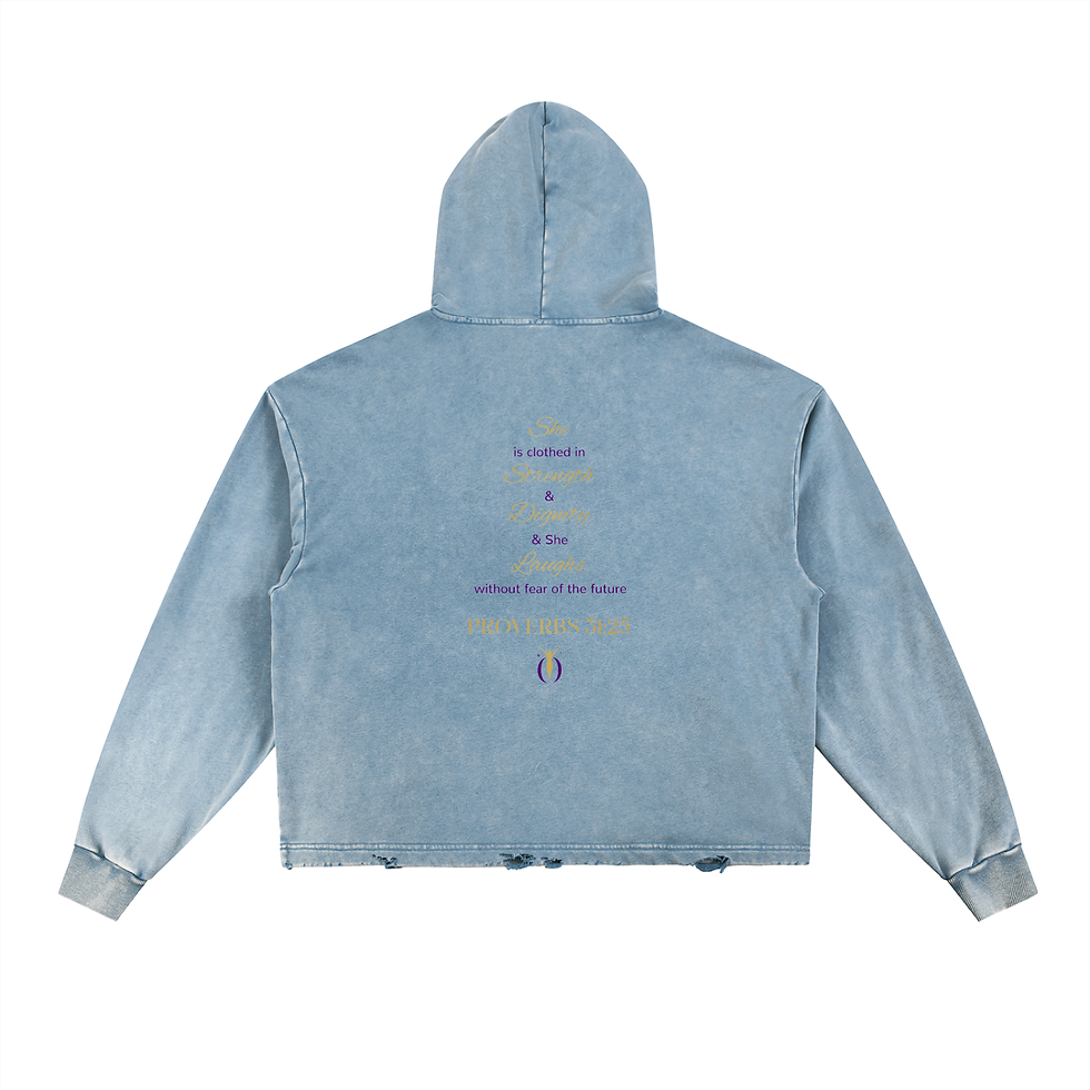 Thumbnail: Vintage Washed Frayed-Hem Hoodie