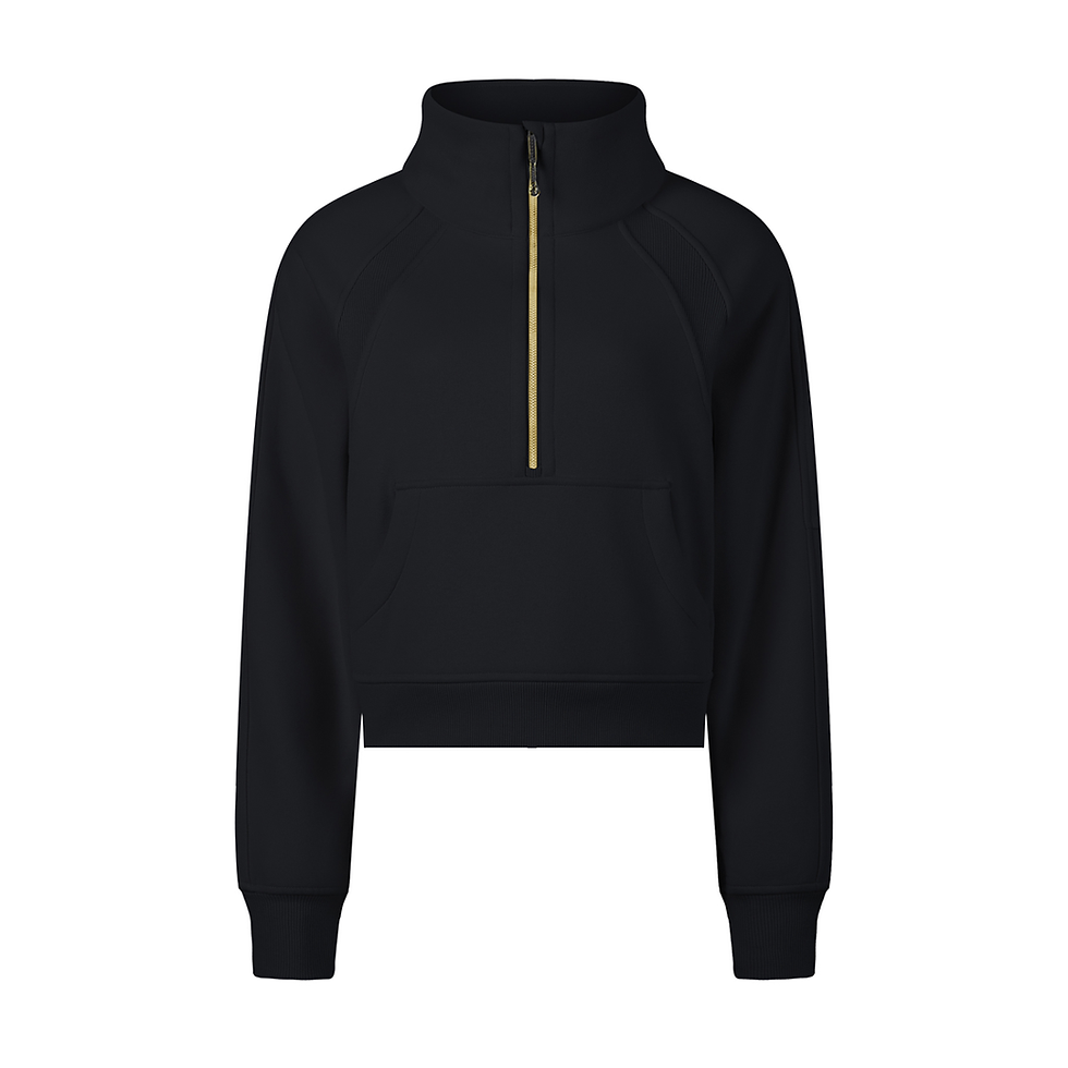 Thumbnail: Cropped Half-Zip Sweatshirt