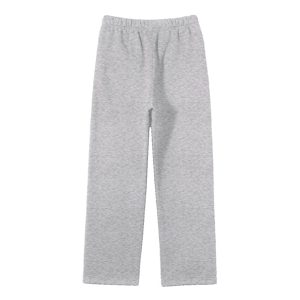 Thumbnail: Unisex Solid Color Fleece Straight Leg Pants