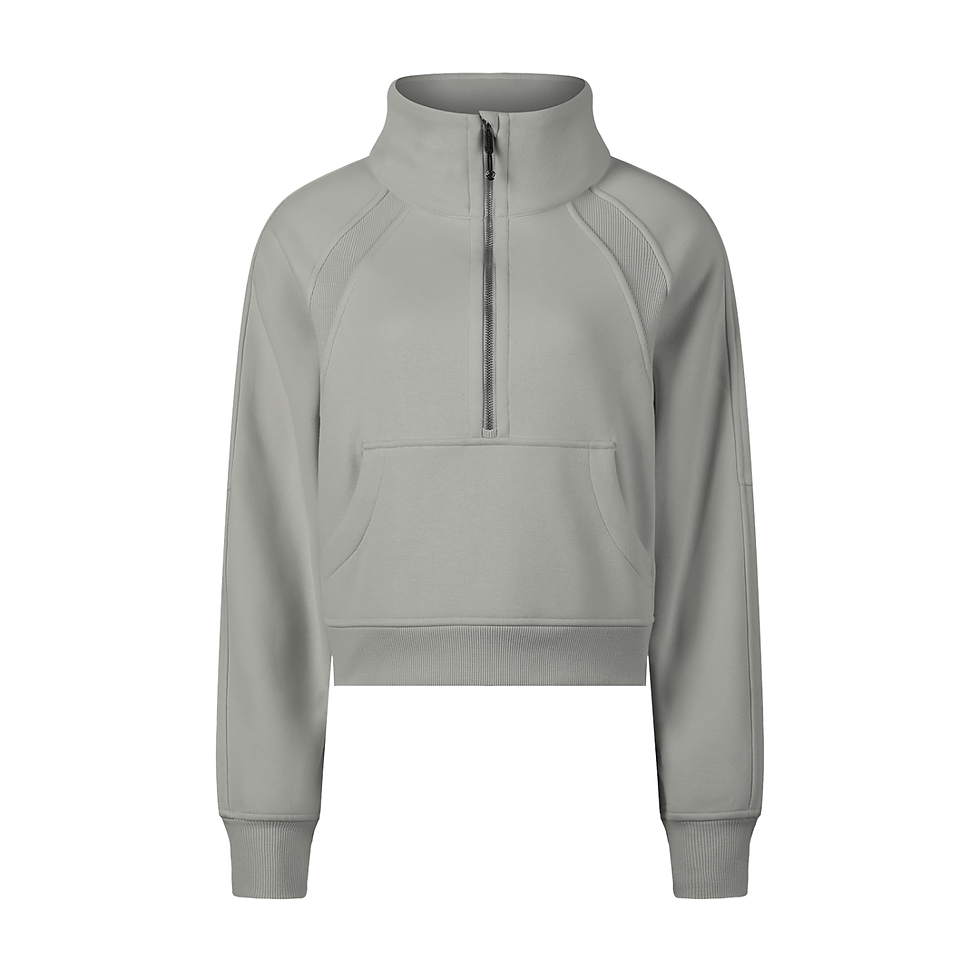 Thumbnail: Cropped Half-Zip Sweatshirt