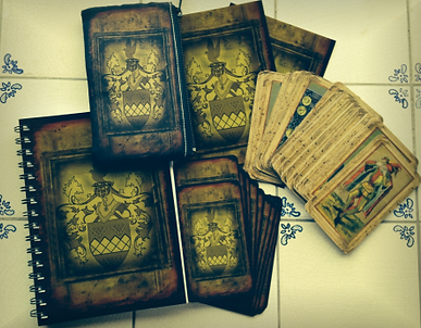 Custom Journal, pouches and matching card backs for customer