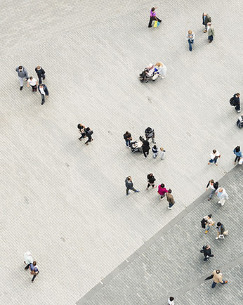 Pedestrians from an Ariel View