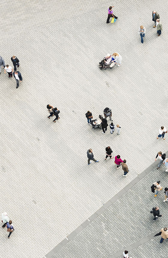 Pedestrians from an Ariel View