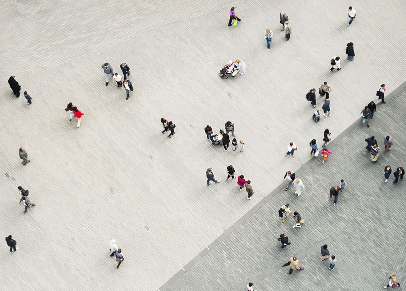 Pedestrians from an Ariel View