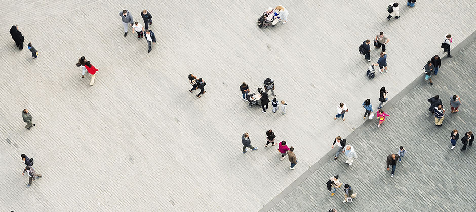 Pedestrians from an Ariel View