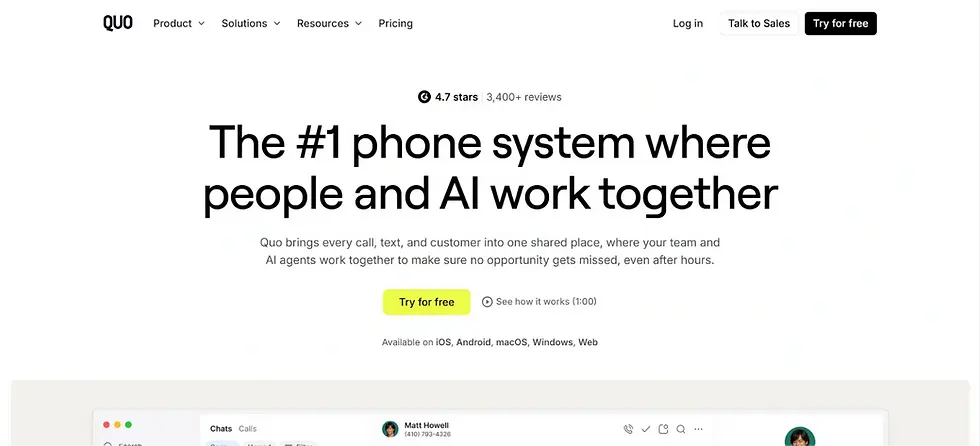 Home page of Quo