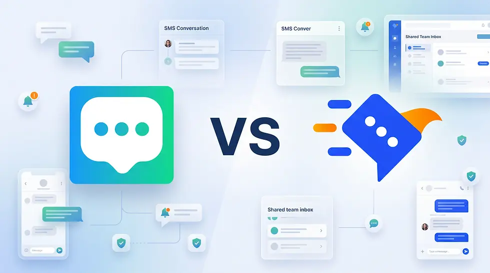 Falkon SMS vs TextUs (Pricing, Features and Compliance Compared)