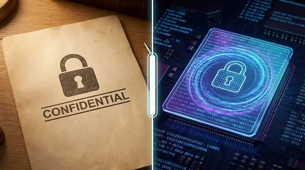Comparison table of eSignature versus traditional signature security features 