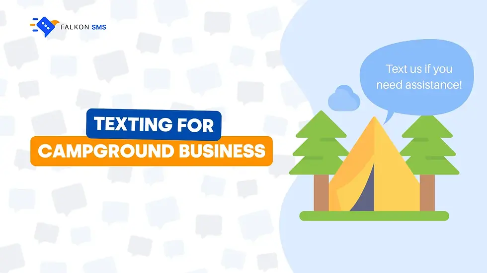 A message from a campground business to a traveler