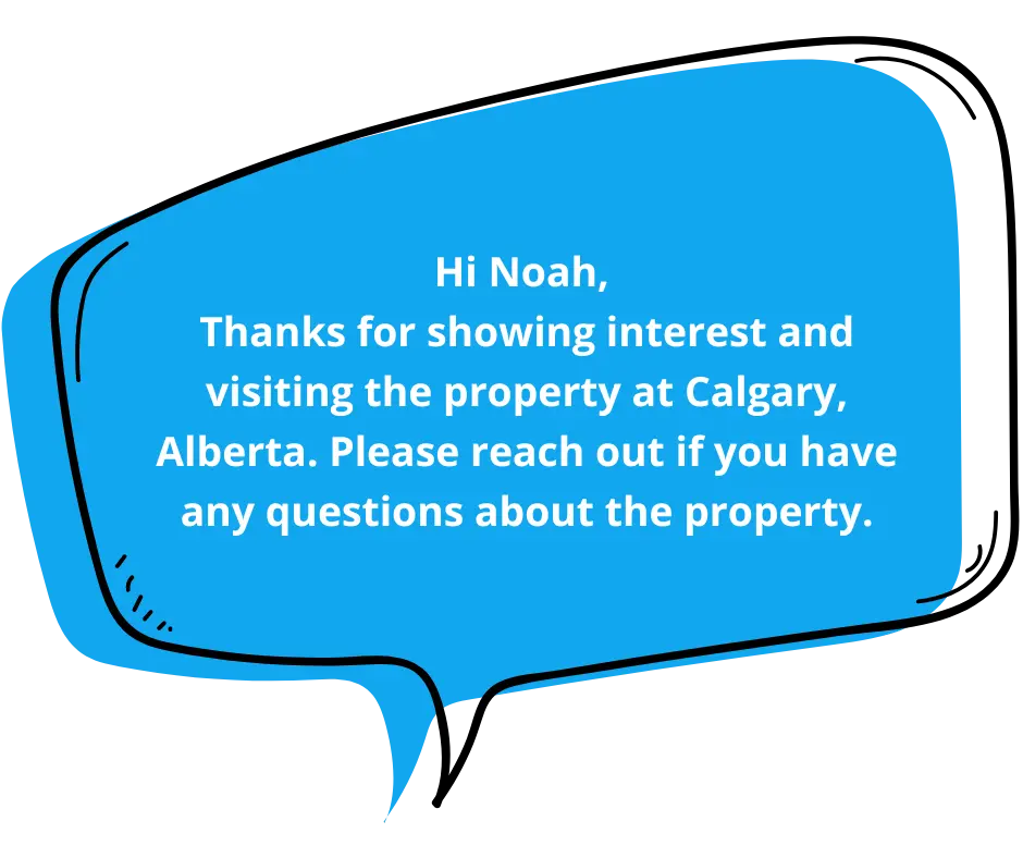 texting template for follow up for a house