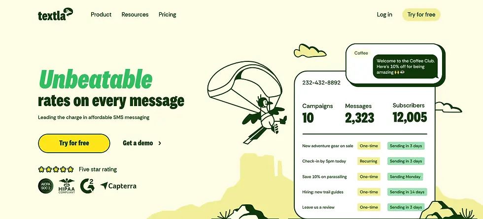 Home page of Textla