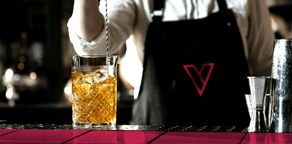 Thumbnail: Vertigo Nightclub Logo Black Apron Design