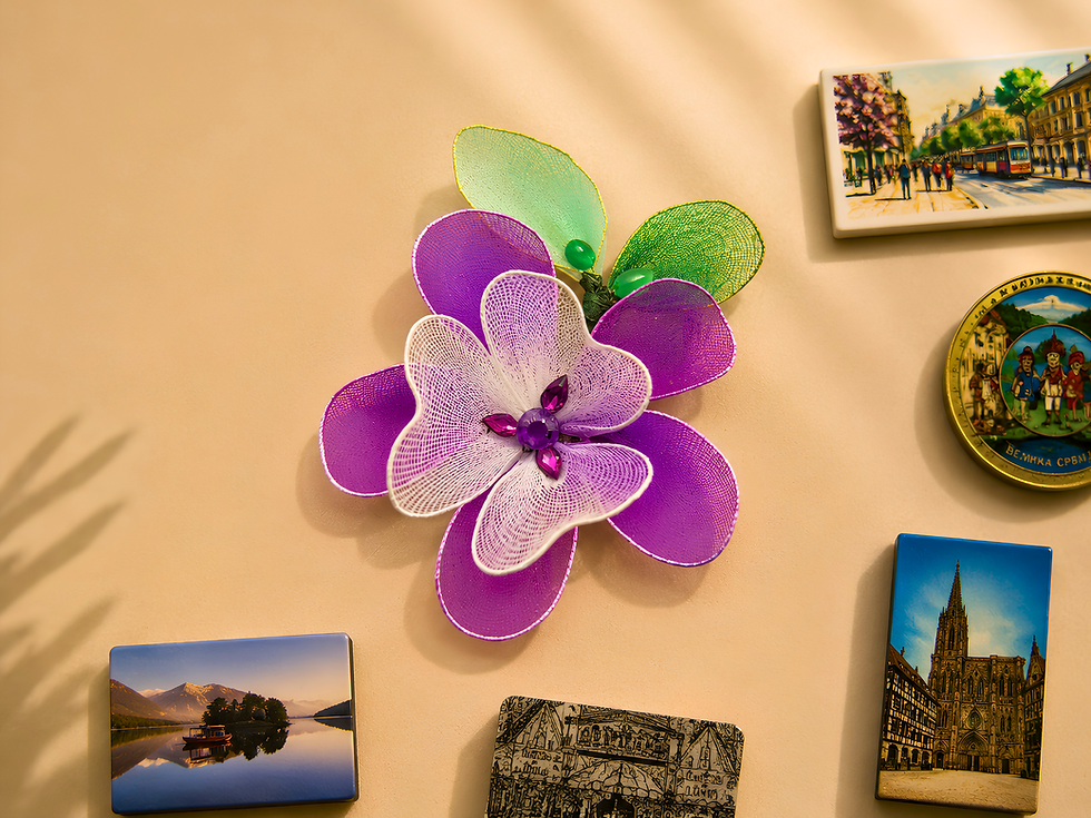 Thumbnail: Hand Made Floral Magnet
